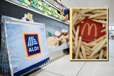 Aldi freezer aisle as main image and drop in of McDonald's fries