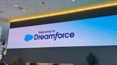 Welcome sign at Dreamforce 2026, hosted at the Moscone Center in San Francisco. 