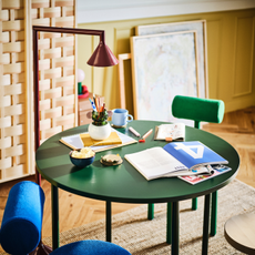 IKEA PS products styled in a living room.