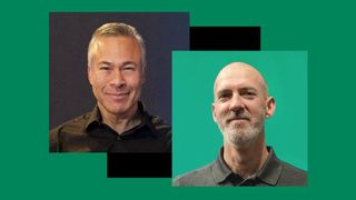 Headshots of Anthony Berry and Andrew Glasmacher on a green background.