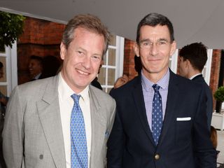 Lord Ivar Mountbatten (left) and Chip Bergh, President and CEO of Levi Strauss & Co (right) attend a drinks reception in 2019