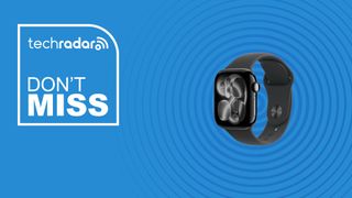 The Apple Watch Series 11 on a blue background with text saying Don't Miss.
