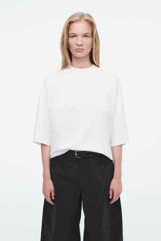 Boxy Mock-Neck T-Shirt