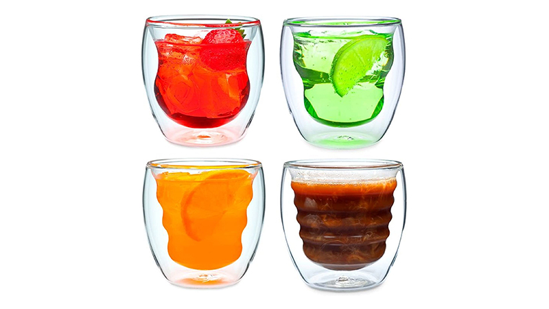 Ozeri Curva Artisan Series Double Wall Beverage Glasses