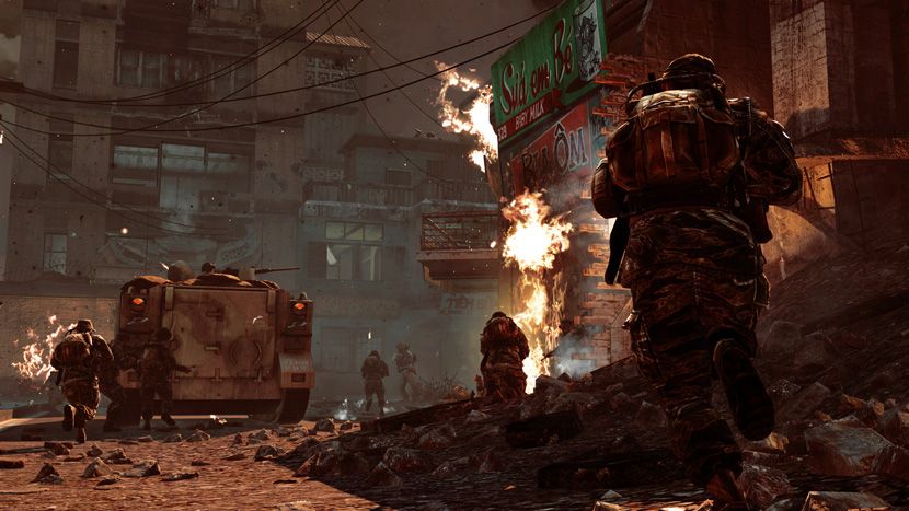 A screenshot from the military shooter game &quot;Call of Duty: Black Ops.&quot;