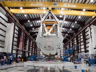 Dragon Spacecraft Mated to Falcon 9 Rocket