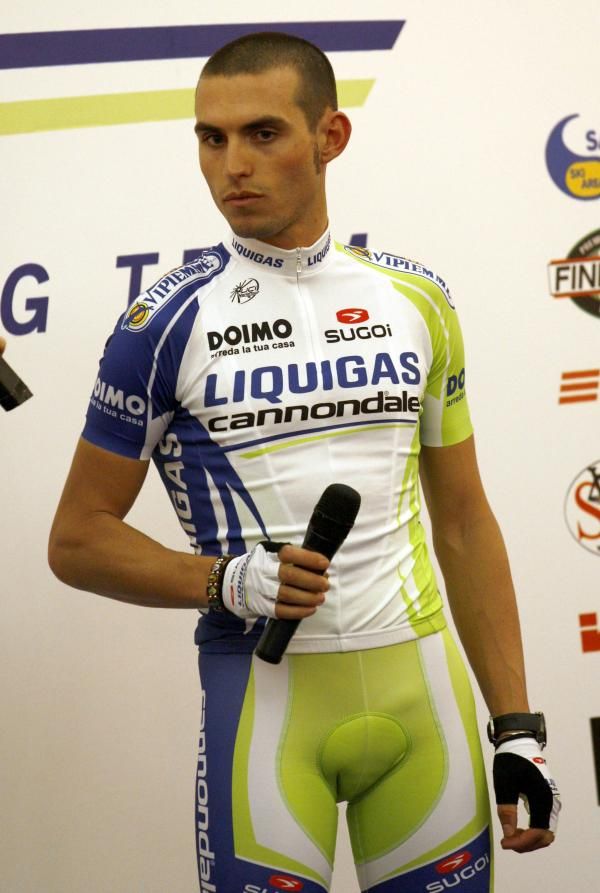 Valerio Agnoli (Liquigas-Cannondale) at the team launch in Milan.