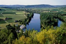 The River Lot Valley and Cahors vineyards