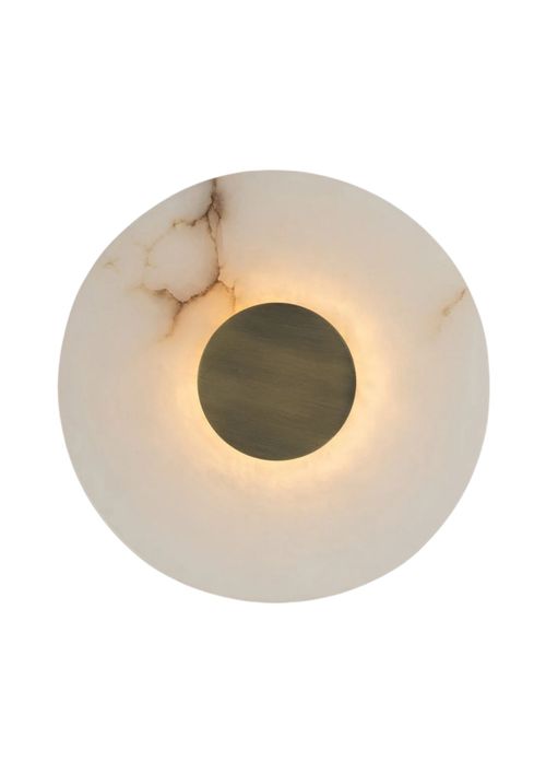 Ebro Alabaster Led Wall Light Round
