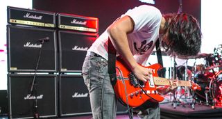 Ethan Kahn of up-and-coming thrash outfit Chained Saint