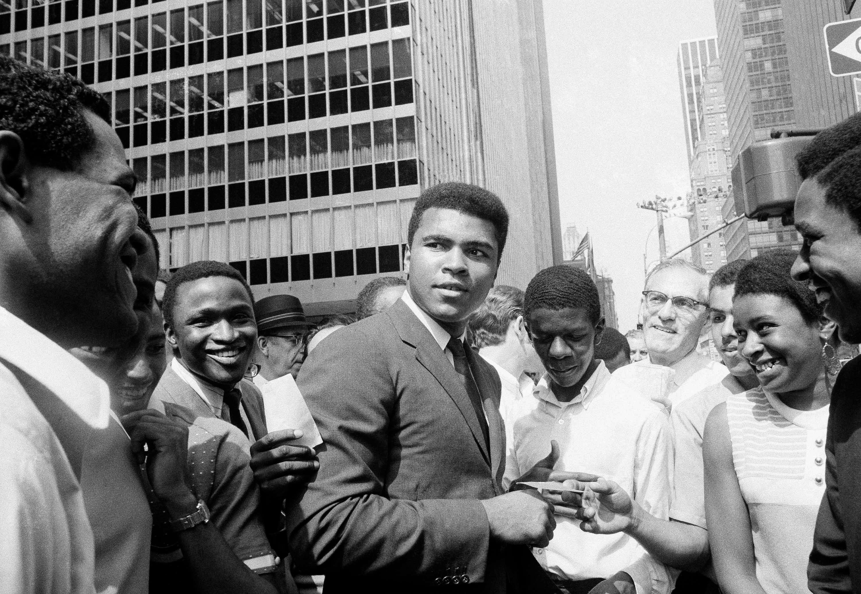 TV tonight Ali signs autographs in New York in 1968.