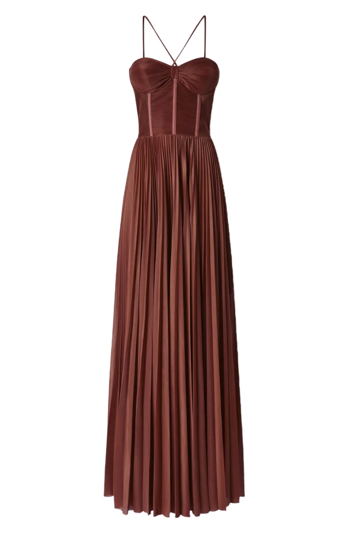 Plissé Maxi Dress | S