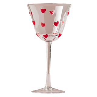 Handpainted Amorette Heart Icon Coupe Glass