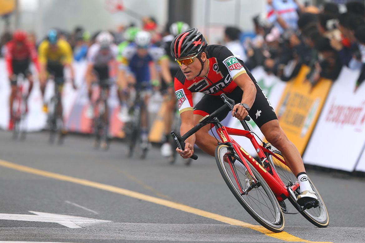Greg Van Avermaet navigates a corner