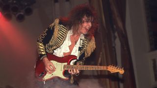 Yngwie Malmsteen performs at the Aragon Ballroom in Chicago, Illinois on July 5, 1985