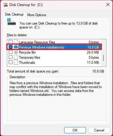 How to reclaim space after upgrading to Windows 11 2022 Update ...