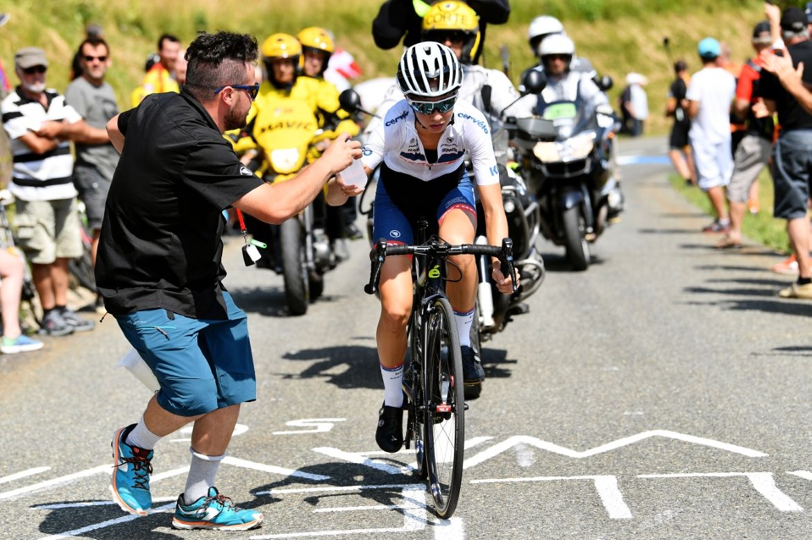 Cecilie Uttrup Ludwig (Cervelo Bigla) on the attack