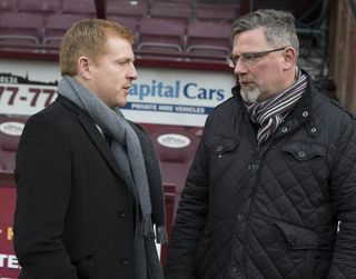 Hibs boss Neil Lennon and Hearts manager Craig Levein