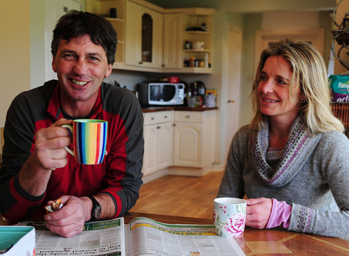 Andrew Nicholson and Wiggy at home