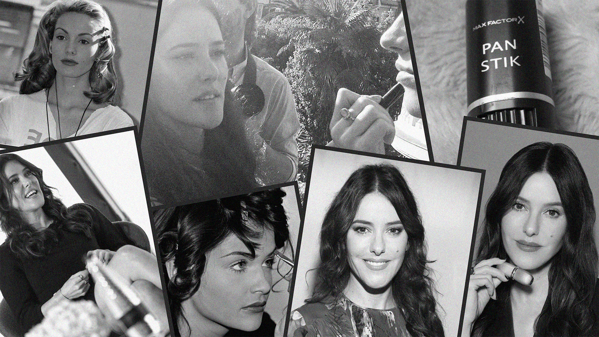 Vintage images of Lisa Eldridge on shoots and with models