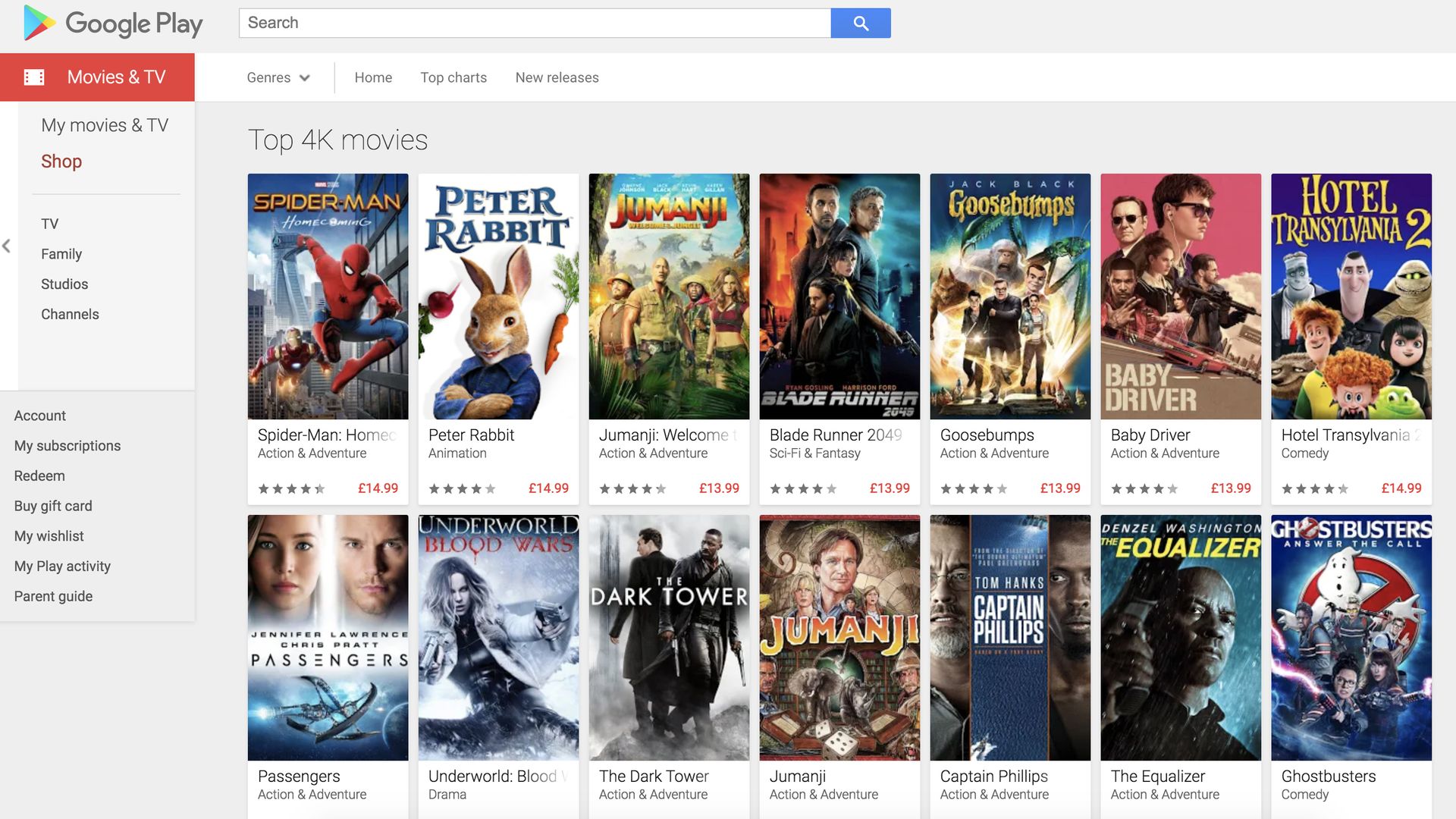 Google movies tv