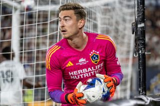 Jonathan Klinsmann in action for Los Angeles Gakaxy against Los Angeles FC in July 2023.