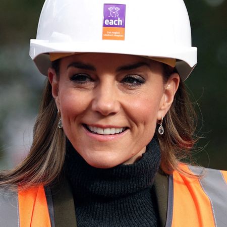 Princess Kate wearing a hard hat and high vis vest