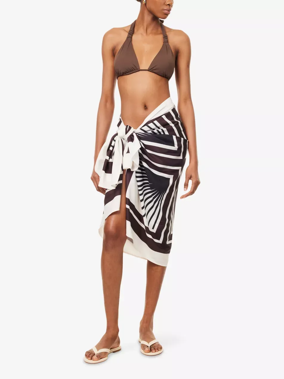 Aura Abstract-Print Stretch-Woven Sarong