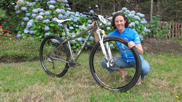 Mary McConneloug and her bike - a winning combination