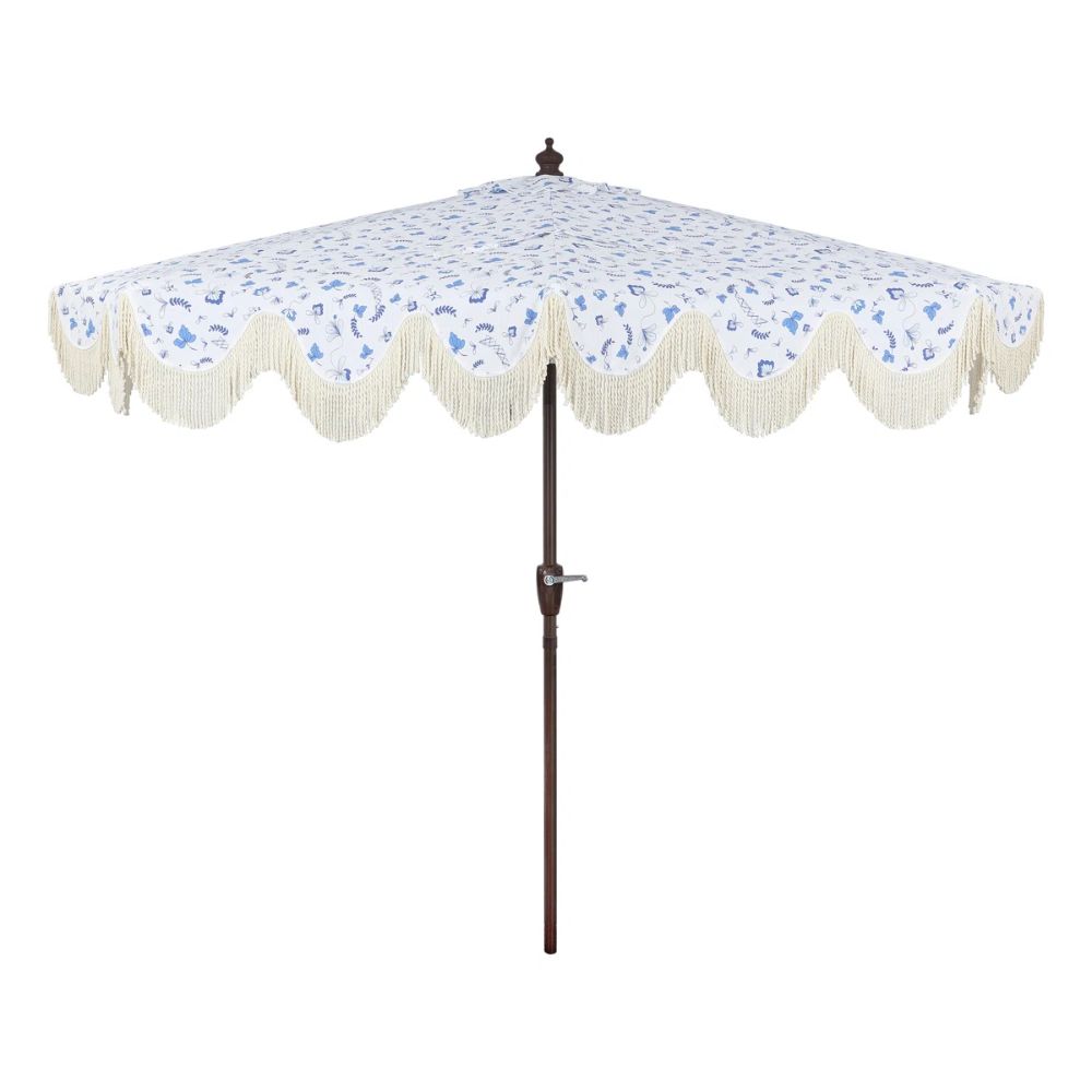 Tasheba 9 ft. Classic Scalloped Fringe Patio Umbrella