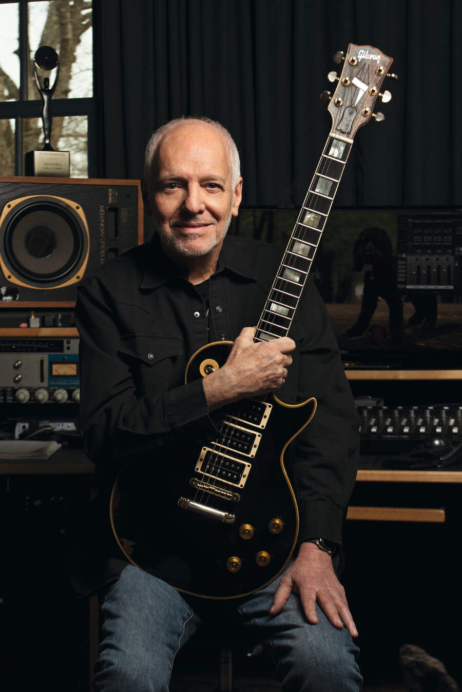 Peter Frampton in the studio