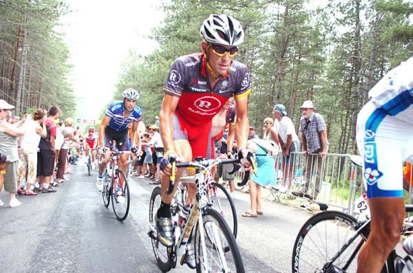 Lance Armstrong (RadioShack) on stage 12's final climb.