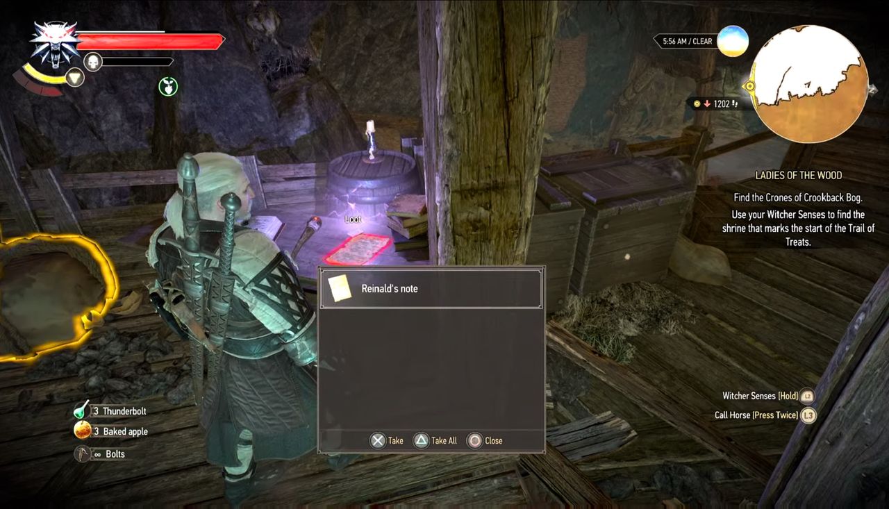 The witcher 3 reinald's letters