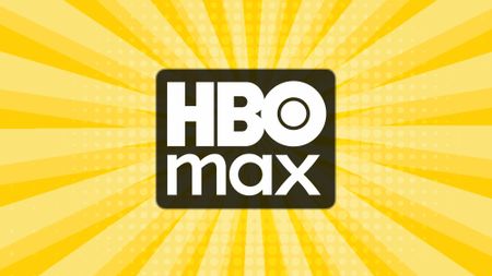 HBO Max logo on a yellow background