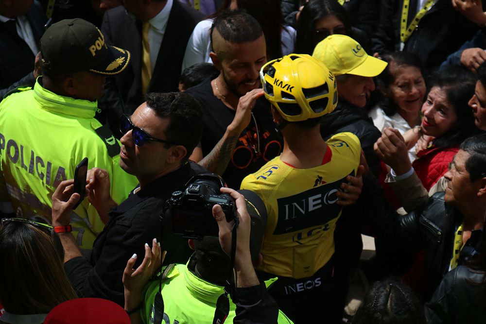Egan Bernal is welcomed home in Zipaquir&aacute; in Wednesday