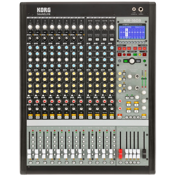 A Korg SoundLink MW-1608 mixer