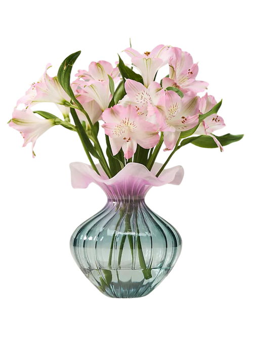 Lucy Ruffle Glass Vase