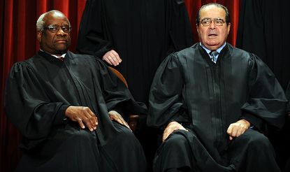 Justices Thomas and Scalia are very upset that the Supreme Court let an assault weapon ban stand