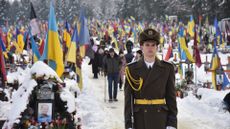 Lychakiv Cemetery on Armed Forces Day of Ukraine in Lviv