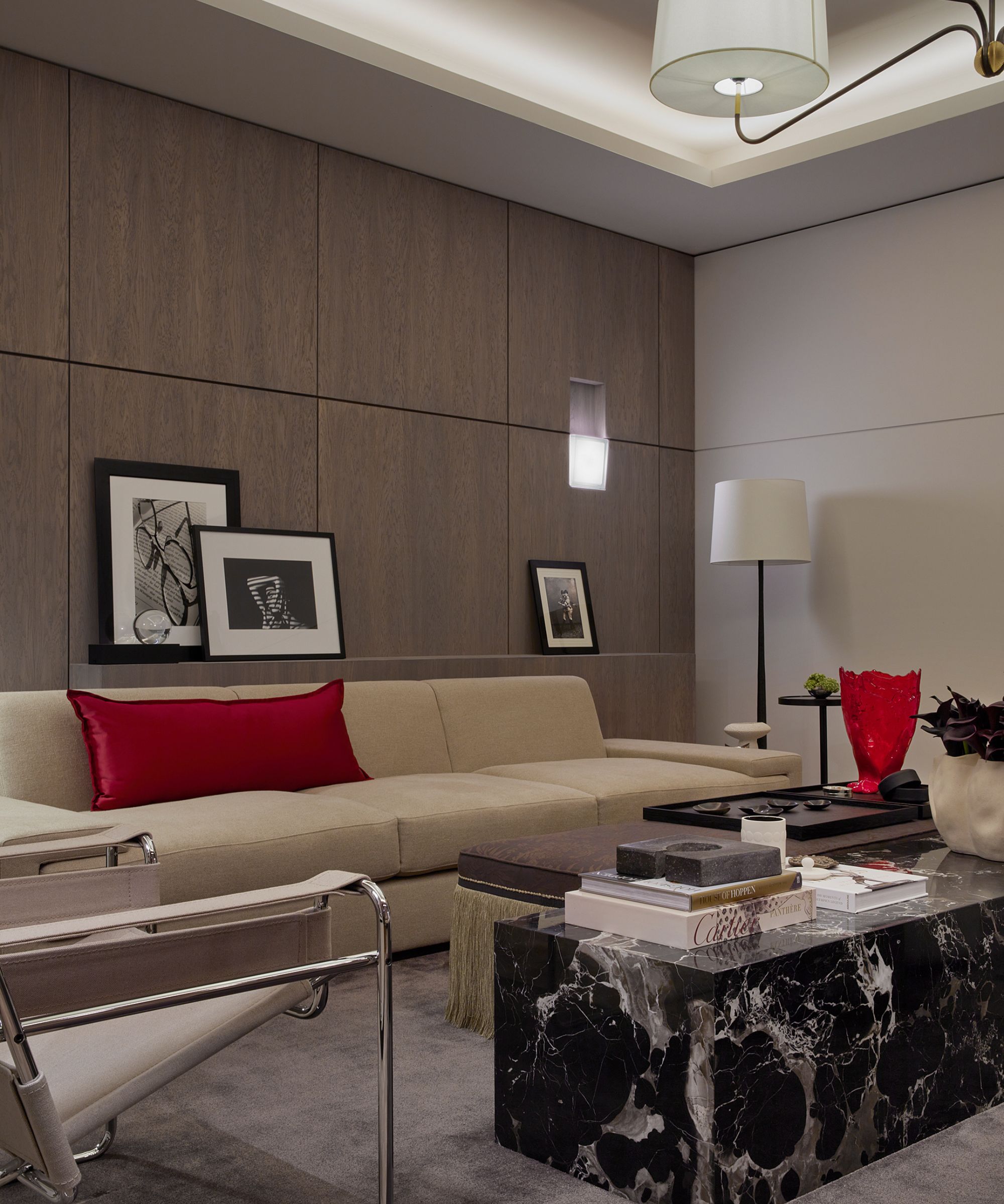 A modern corporate style sitting room