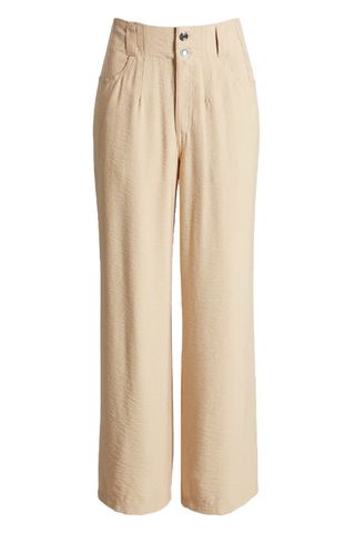 Crinkle High Waist Wide Leg Pants