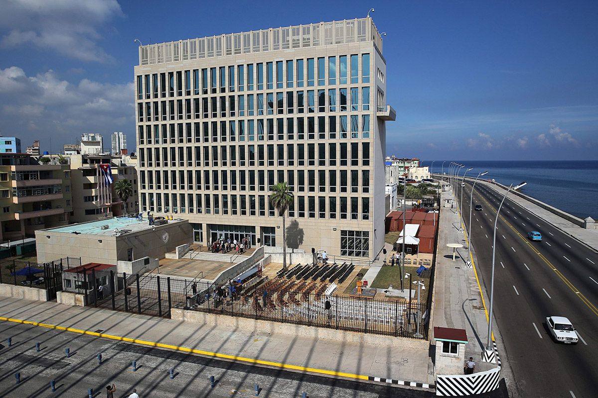 The U.S. Embassy in Havana, Cuba.