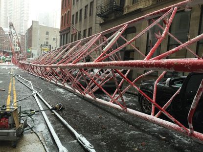 Massive crane collapses in Manhattan. 
