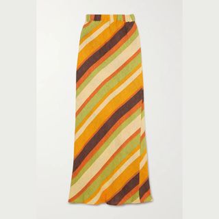 FAITHFULL THE BRAND + NET SUSTAIN + Monikh Dalicenca striped linen maxi skirt