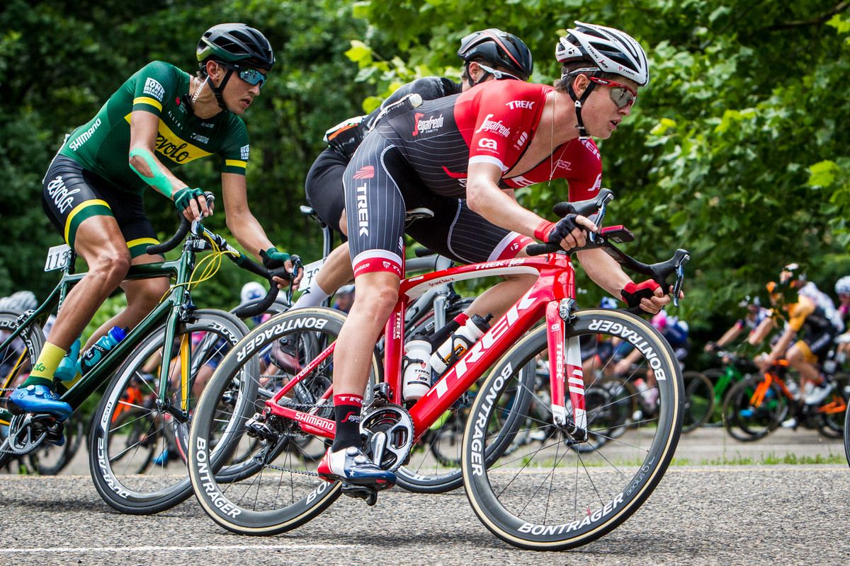 Greg Daniel (Trek-Segafredo) moves to the front