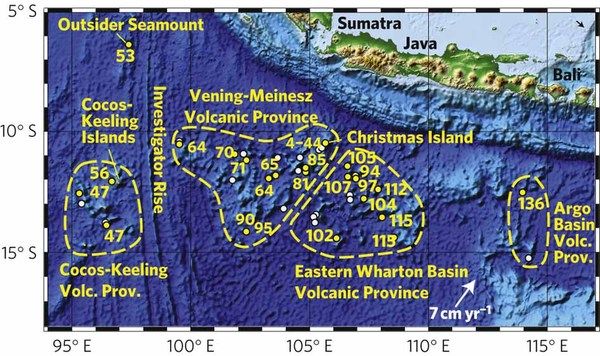 Christmas Island Seamount Map