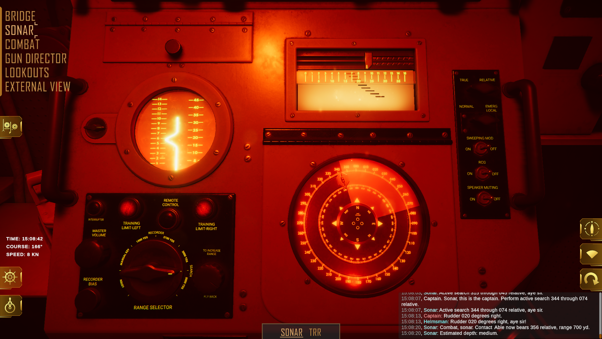 Muhrip: U-Boat Hunter kontrol panelleri