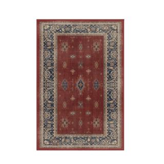 A red vintage style rug