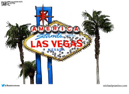 Political cartoon U.S. Las Vegas shooting