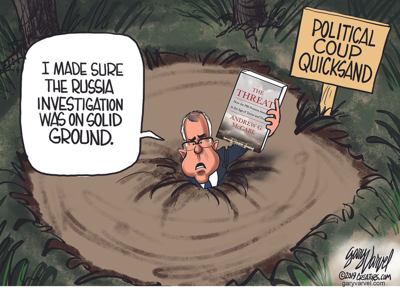 Political&amp;amp;nbsp;Cartoon&amp;amp;nbsp;U.S. Ex-FBI director Andrew McCabe Russia Investigation&amp;amp;nbsp;Trump